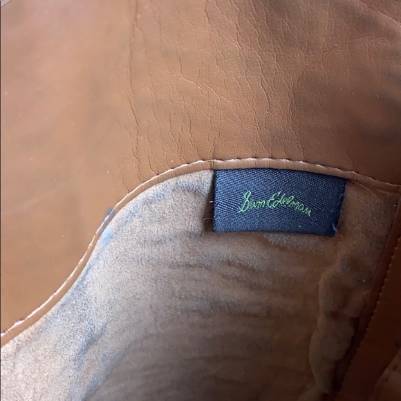 Sam Edelman Tan Leather Boots ZIP Up Size 9 - Picture 2 of 9